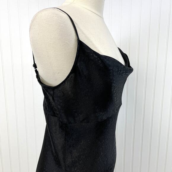 Sweet Storm Slip Dress Womens Large Tonal Animal Print Black Fairy Grunge Retro - Picture 4 of 7